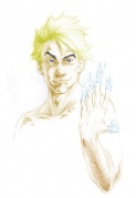 Alchem Sanji at age 19, playing with fire.