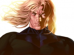 Alchem Sanji at age 22, in light body armor.