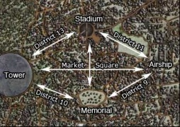 Metropolis Event 1 Map with race paths shown
